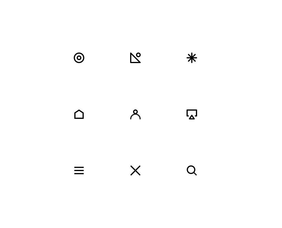 Navigation icon set