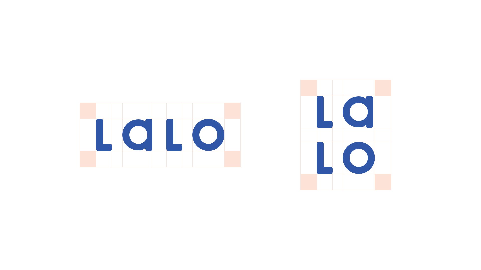 Wordmark — horizontal and stacked, on grid