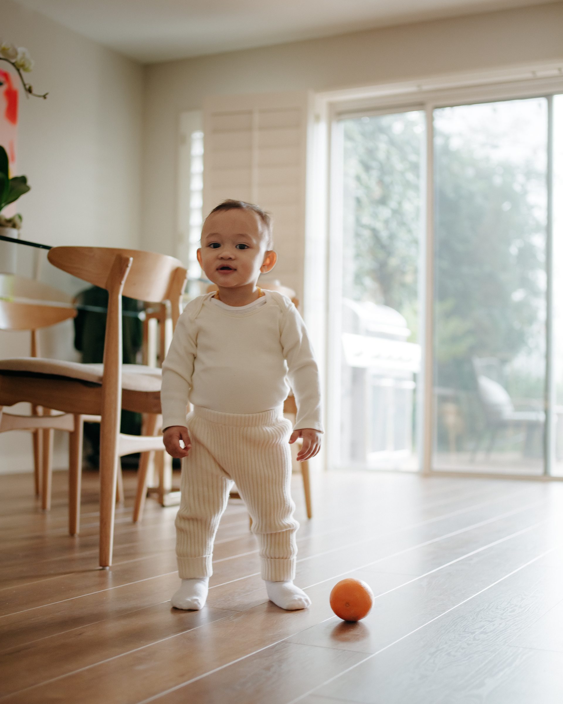 Toddler walking, home interior