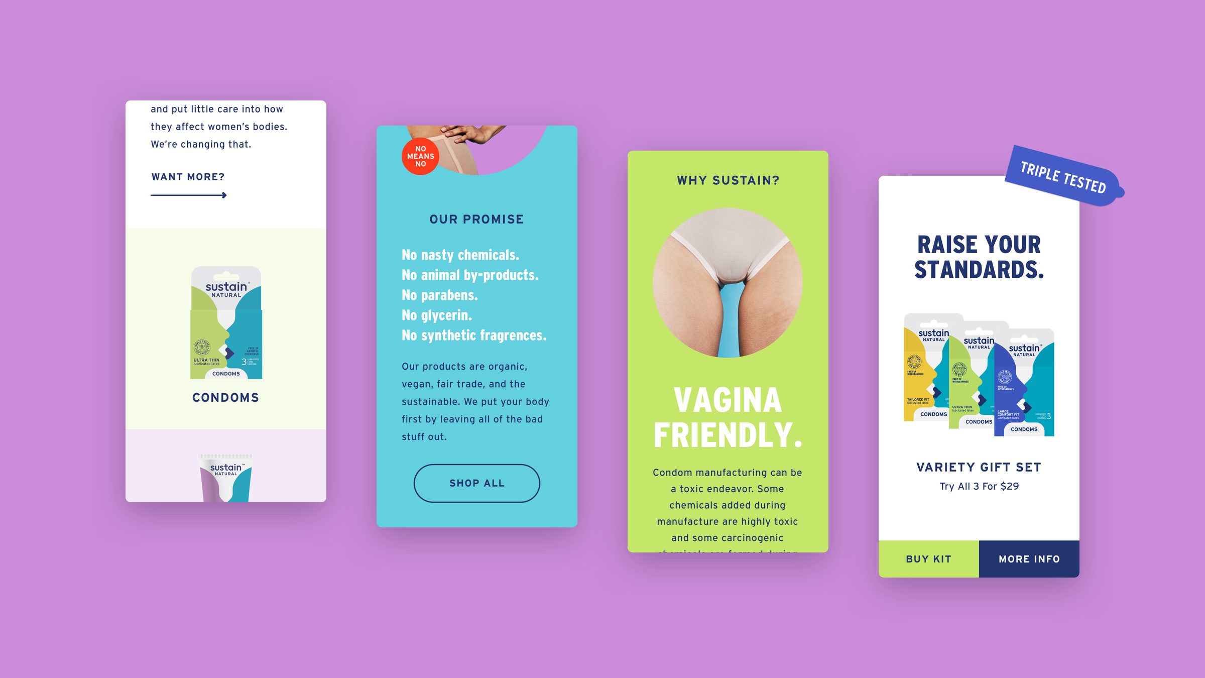 Our promise, Why Sustain, and the variety gift set